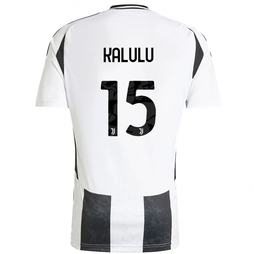 Danxen Kvinnor Pierre Kalulu #15 Vit Svart Hemmatröja Matchtröjor 2024/25 Tröjor T-Tröja