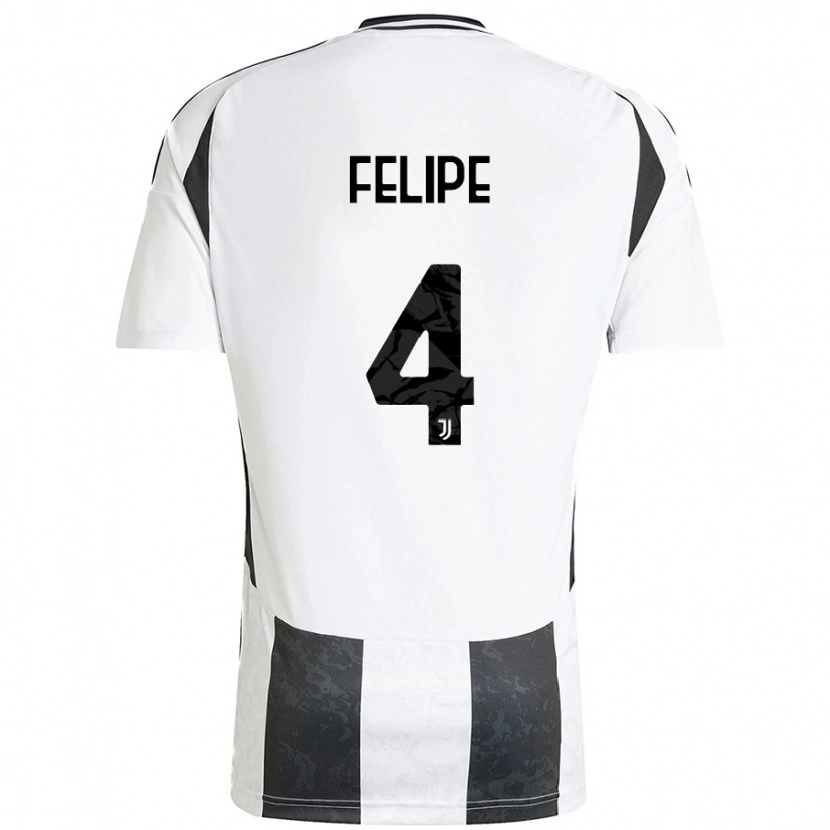 Danxen Kvinnor Pedro Felipe #4 Vit Svart Hemmatröja Matchtröjor 2024/25 Tröjor T-Tröja