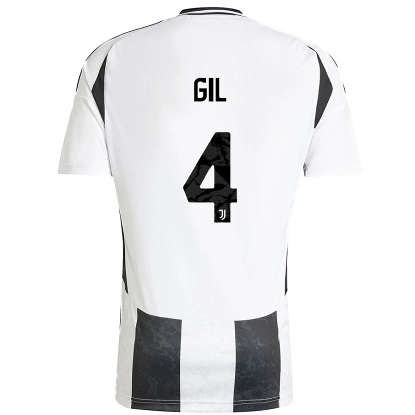 Danxen Kvinnor Javier Gil #4 Vit Svart Hemmatröja Matchtröjor 2024/25 Tröjor T-Tröja