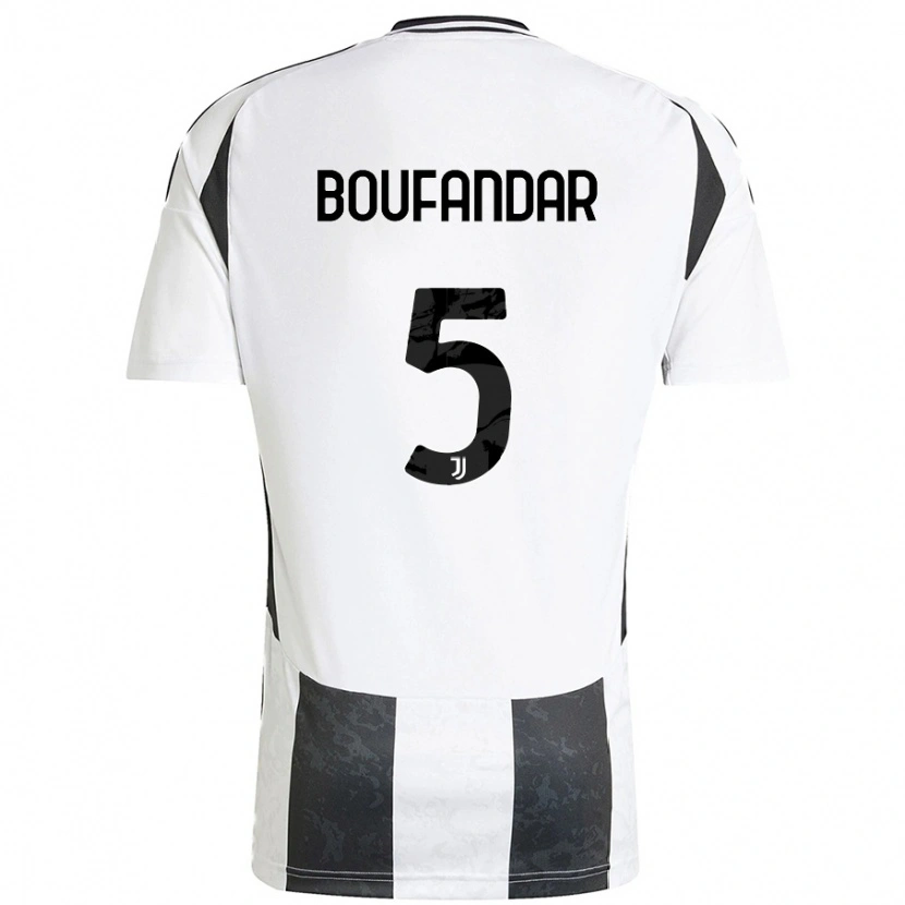 Danxen Kvinnor Adam Boufandar #5 Vit Svart Hemmatröja Matchtröjor 2024/25 Tröjor T-Tröja