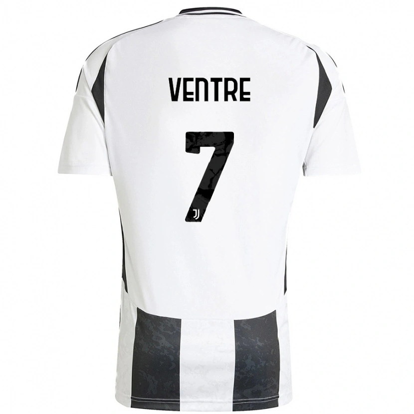 Danxen Kvinnor Alessandro Ventre #7 Vit Svart Hemmatröja Matchtröjor 2024/25 Tröjor T-Tröja