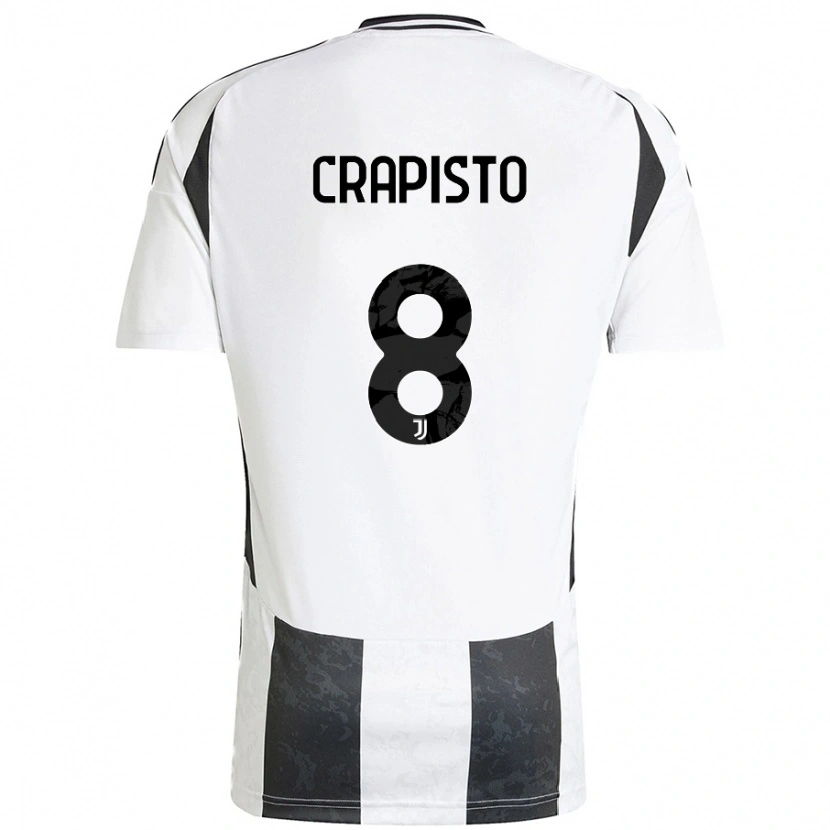 Danxen Kvinnor Francesco Crapisto #8 Vit Svart Hemmatröja Matchtröjor 2024/25 Tröjor T-Tröja