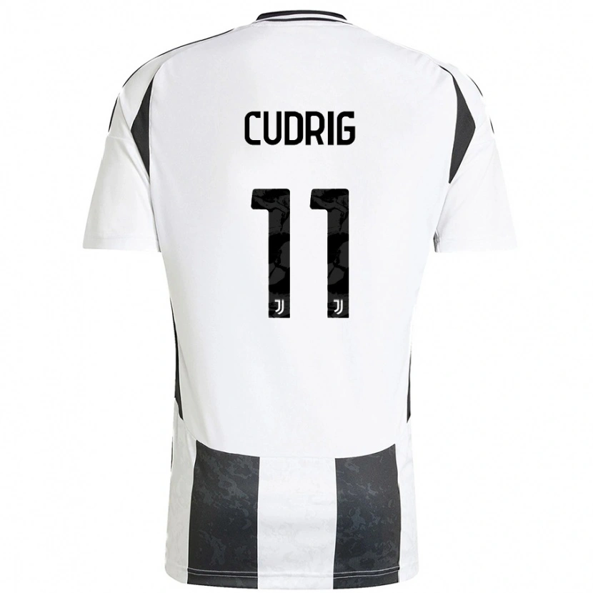 Danxen Kvinnor Nicolò Cudrig #11 Vit Svart Hemmatröja Matchtröjor 2024/25 Tröjor T-Tröja