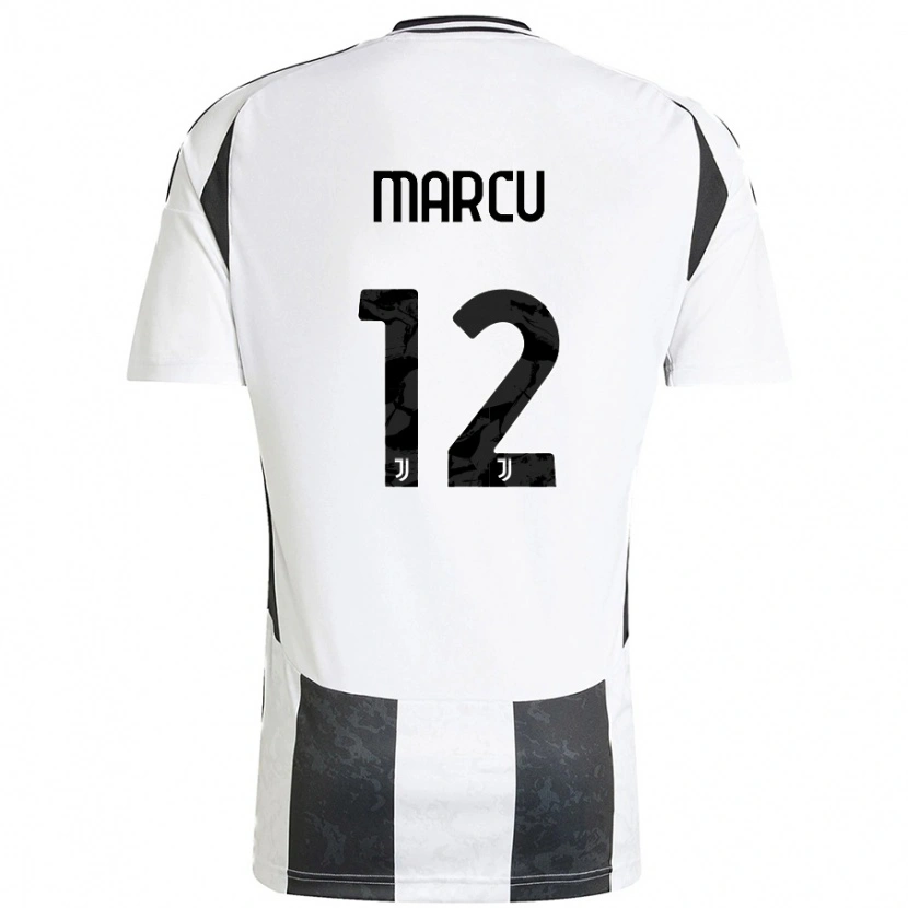 Danxen Kvinnor Alessio Marcu #12 Vit Svart Hemmatröja Matchtröjor 2024/25 Tröjor T-Tröja