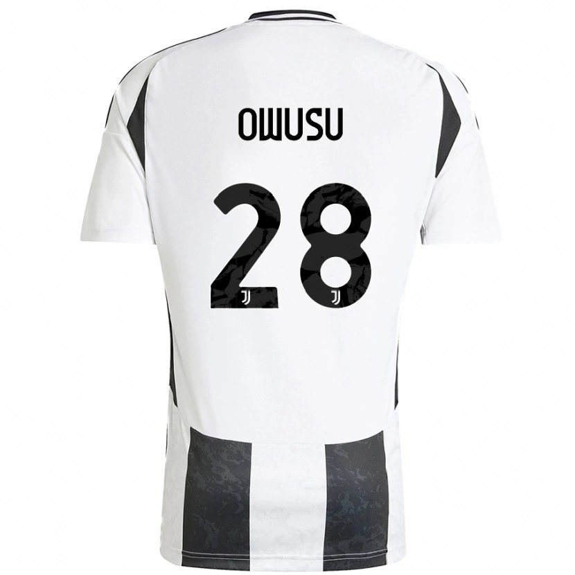 Danxen Kvinnor Augusto Owusu #28 Vit Svart Hemmatröja Matchtröjor 2024/25 Tröjor T-Tröja