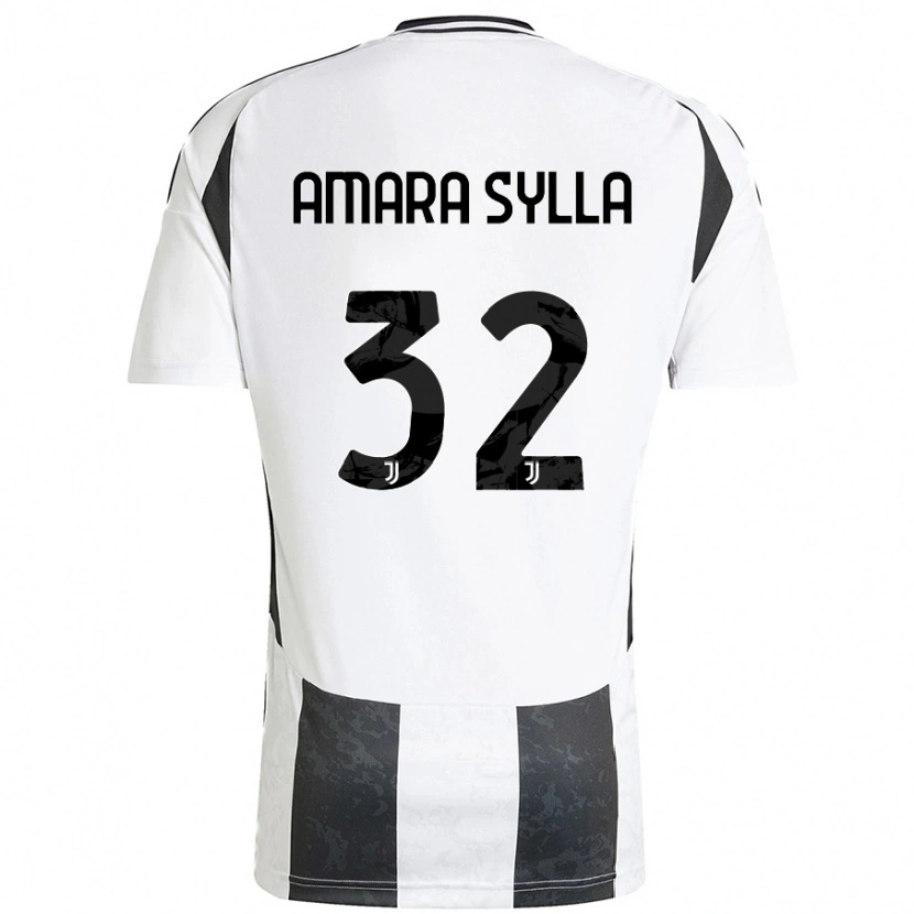 Danxen Kvinnor Idris Amara Sylla #32 Vit Svart Hemmatröja Matchtröjor 2024/25 Tröjor T-Tröja