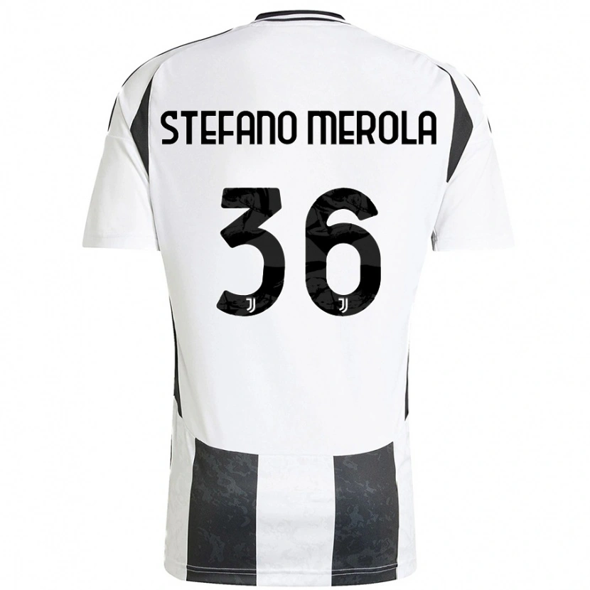 Danxen Kvinnor Antonio Stefano Merola #36 Vit Svart Hemmatröja Matchtröjor 2024/25 Tröjor T-Tröja