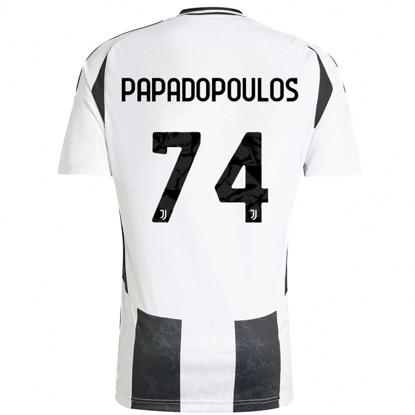 Danxen Kvinnor Christos Papadopoulos #74 Vit Svart Hemmatröja Matchtröjor 2024/25 Tröjor T-Tröja