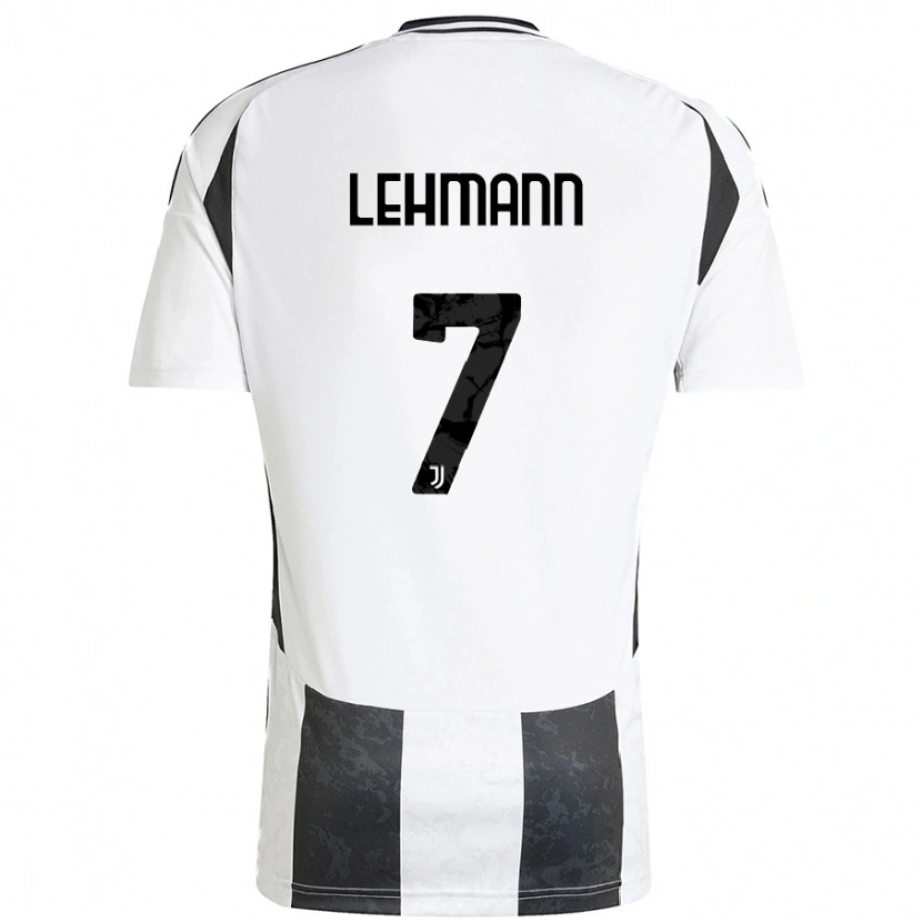 Danxen Kvinnor Alisha Lehmann #7 Vit Svart Hemmatröja Matchtröjor 2024/25 Tröjor T-Tröja