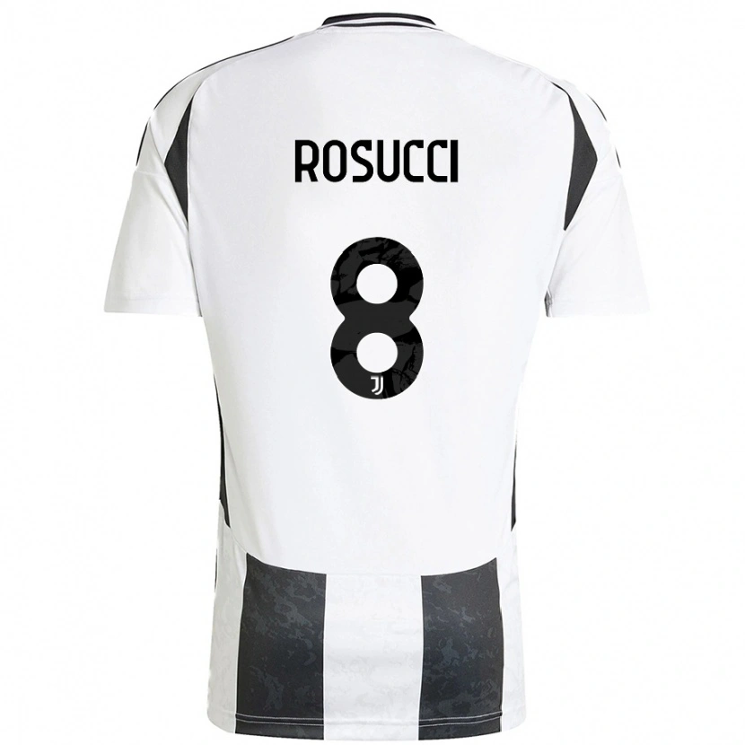Danxen Kvinnor Martina Rosucci #8 Vit Svart Hemmatröja Matchtröjor 2024/25 Tröjor T-Tröja