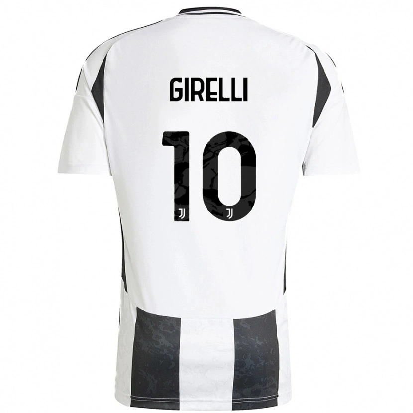 Danxen Kvinnor Cristiana Girelli #10 Vit Svart Hemmatröja Matchtröjor 2024/25 Tröjor T-Tröja