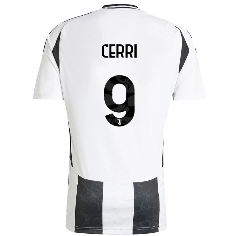 Danxen Kvinnor Leonardo Cerri #9 Vit Svart Hemmatröja Matchtröjor 2024/25 Tröjor T-Tröja