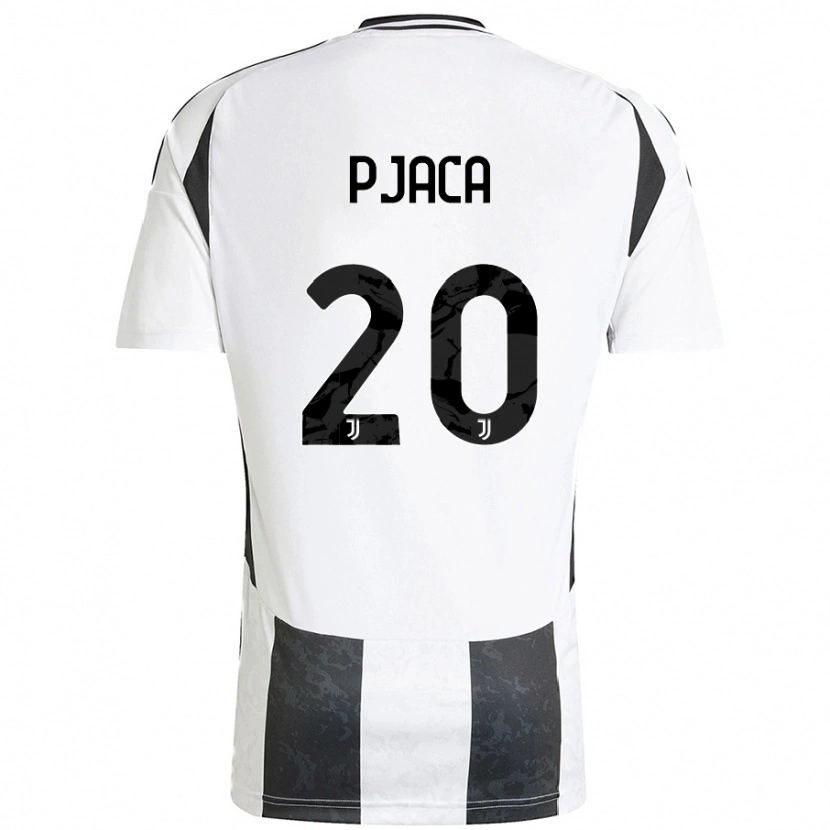 Danxen Kvinnor Marko Pjaca #20 Vit Svart Hemmatröja Matchtröjor 2024/25 Tröjor T-Tröja