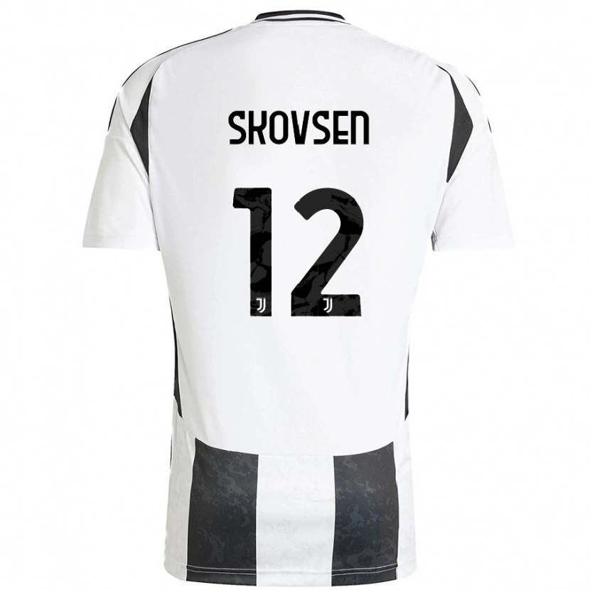 Danxen Kvinnor Matilde Lundorf Skovsen #12 Vit Svart Hemmatröja Matchtröjor 2024/25 Tröjor T-Tröja