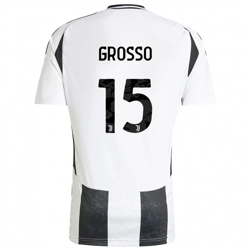 Danxen Kvinnor Julia Grosso #15 Vit Svart Hemmatröja Matchtröjor 2024/25 Tröjor T-Tröja