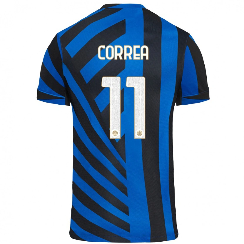Danxen Kvinnor Joaquín Correa #11 Blå Svart Hemmatröja Matchtröjor 2024/25 Tröjor T-Tröja