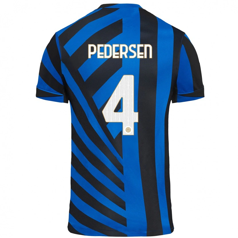 Danxen Kvinnor Sofie Junge Pedersen #4 Blå Svart Hemmatröja Matchtröjor 2024/25 Tröjor T-Tröja