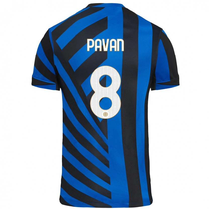 Danxen Kvinnor Matilde Pavan #8 Blå Svart Hemmatröja Matchtröjor 2024/25 Tröjor T-Tröja