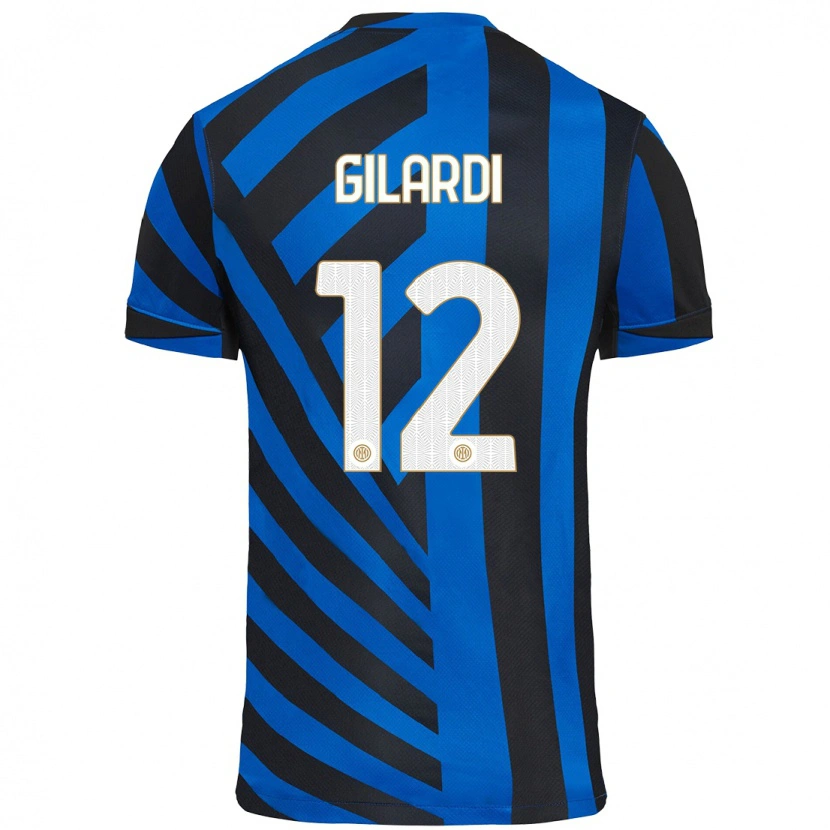 Danxen Kvinnor Astrid Gilardi #12 Blå Svart Hemmatröja Matchtröjor 2024/25 Tröjor T-Tröja