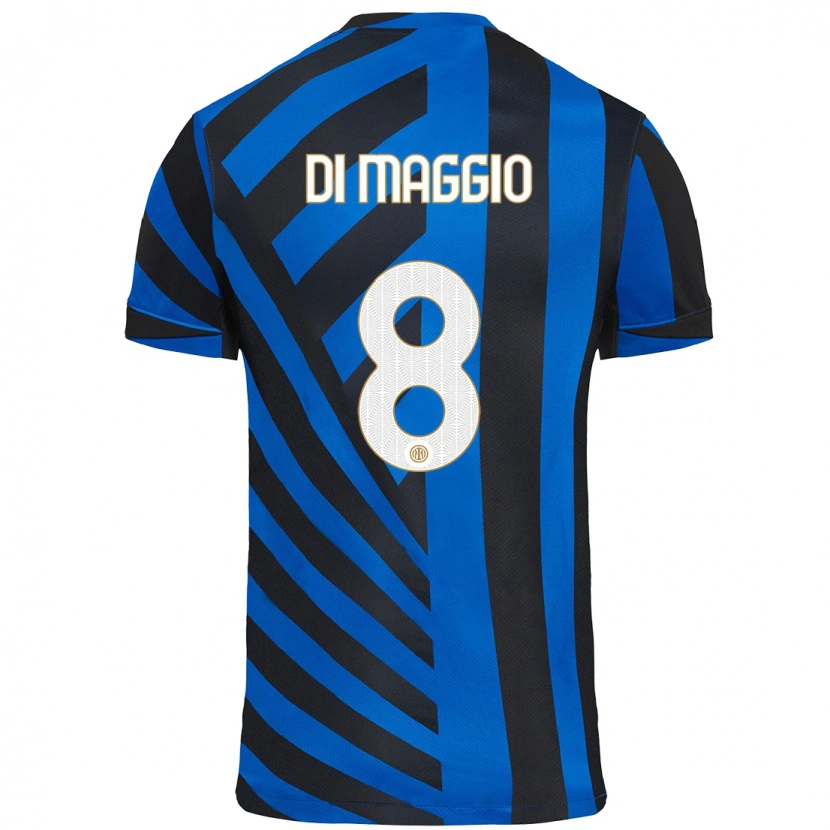Danxen Kvinnor Luca Di Maggio #8 Blå Svart Hemmatröja Matchtröjor 2024/25 Tröjor T-Tröja