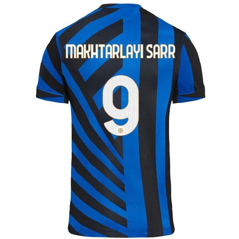 Danxen Kvinnor Amadou Makhtarlayi Sarr #9 Blå Svart Hemmatröja Matchtröjor 2024/25 Tröjor T-Tröja