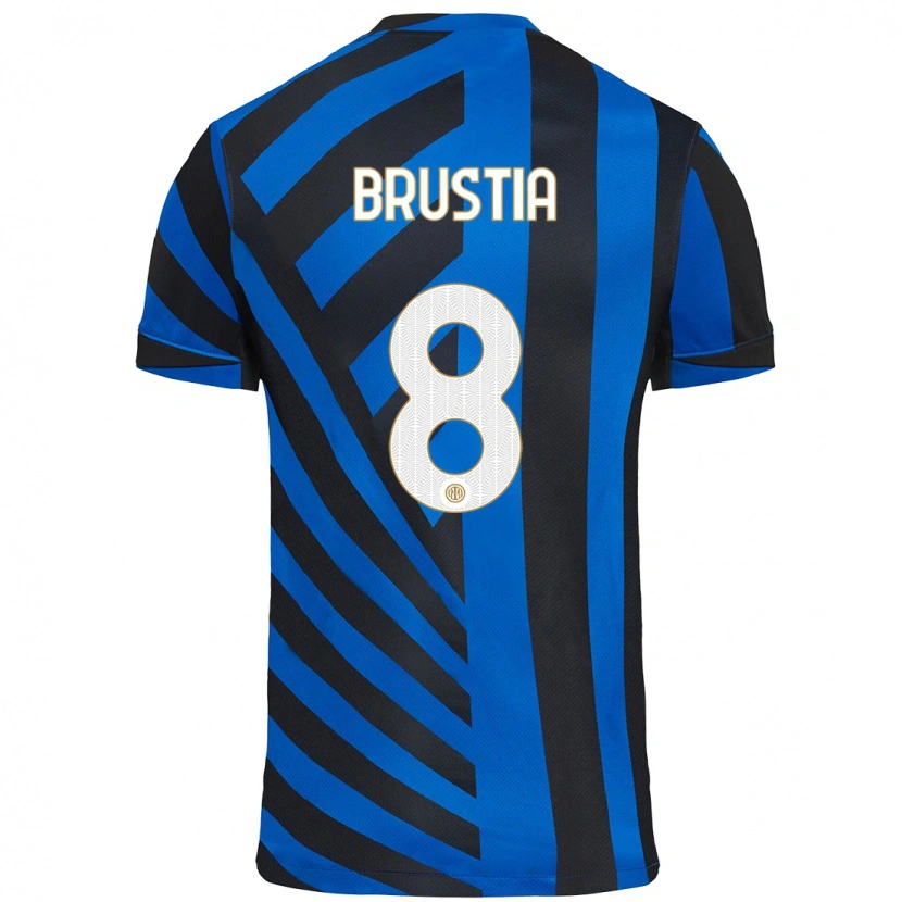 Danxen Kvinnor Martina Brustia #8 Blå Svart Hemmatröja Matchtröjor 2024/25 Tröjor T-Tröja