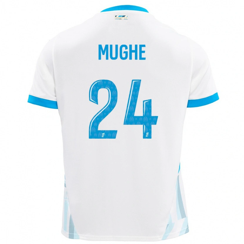 Danxen Kvinnor François Mughe #24 Vit Himmelsblå Hemmatröja Matchtröjor 2024/25 Tröjor T-Tröja