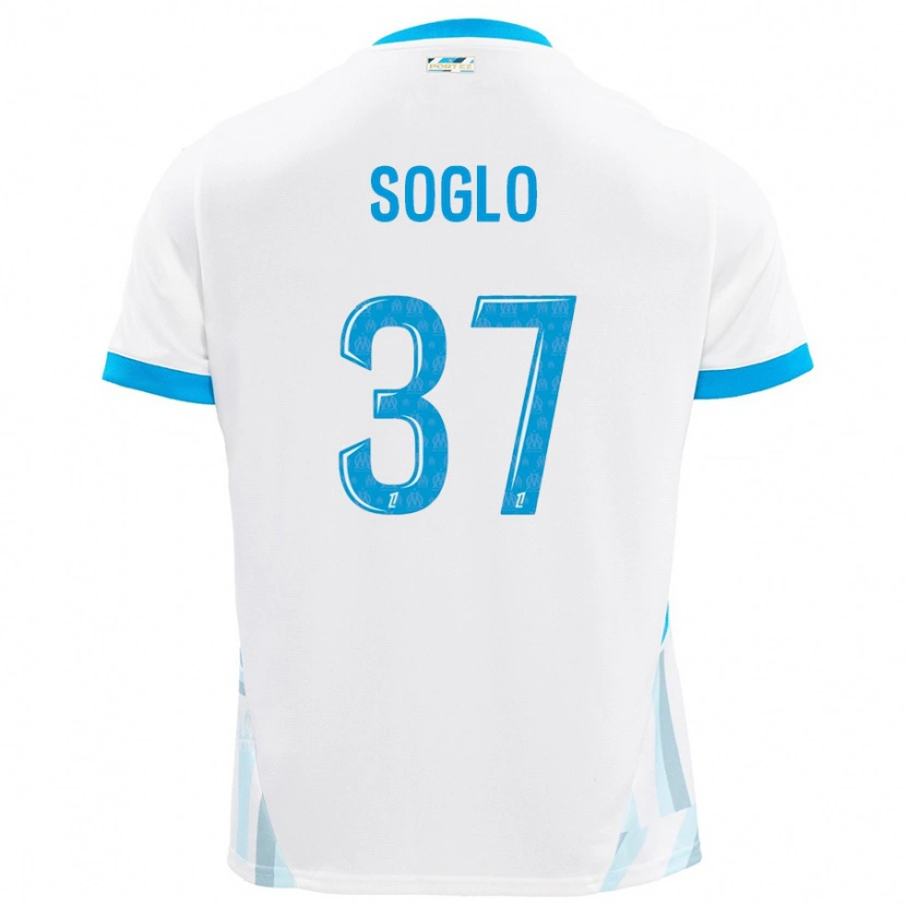 Danxen Kvinnor Emran Soglo #37 Vit Himmelsblå Hemmatröja Matchtröjor 2024/25 Tröjor T-Tröja