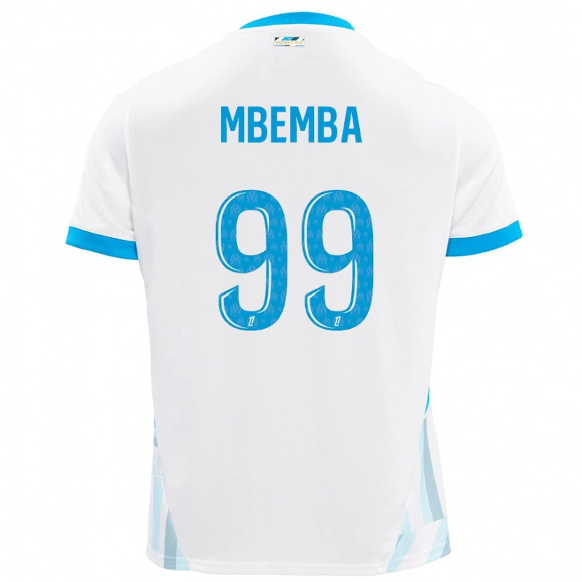 Danxen Kvinnor Chancel Mbemba #99 Vit Himmelsblå Hemmatröja Matchtröjor 2024/25 Tröjor T-Tröja