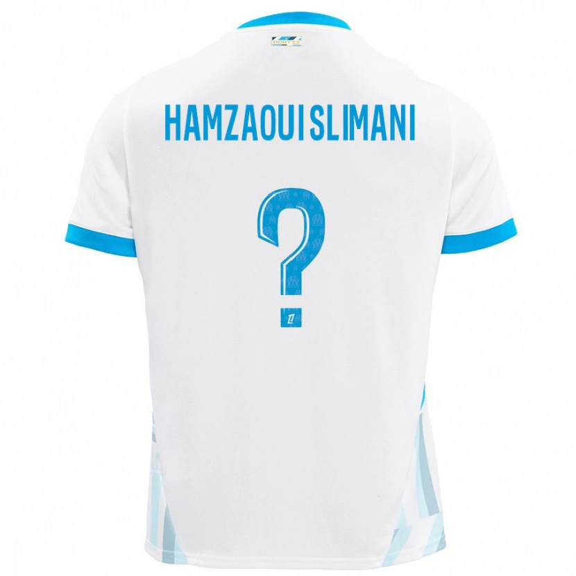 Danxen Kvinnor Hilan Hamzaoui Slimani #0 Vit Himmelsblå Hemmatröja Matchtröjor 2024/25 Tröjor T-Tröja