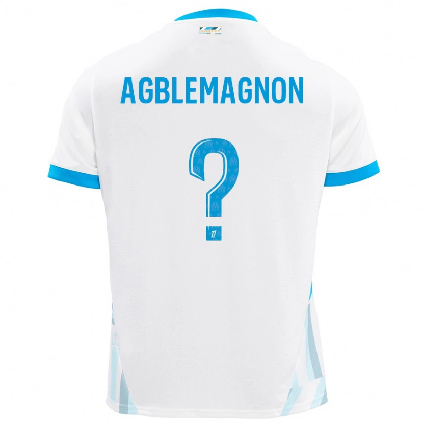 Danxen Kvinnor Jordan Agblemagnon #0 Vit Himmelsblå Hemmatröja Matchtröjor 2024/25 Tröjor T-Tröja