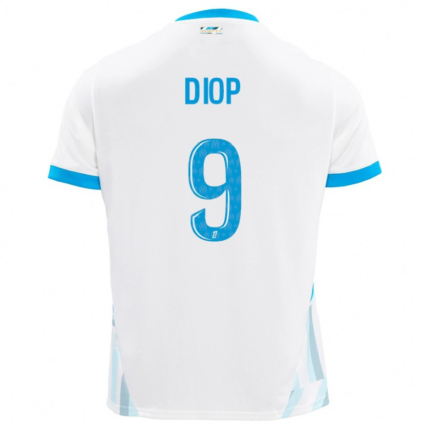 Danxen Kvinnor Mama Diop #9 Vit Himmelsblå Hemmatröja Matchtröjor 2024/25 Tröjor T-Tröja