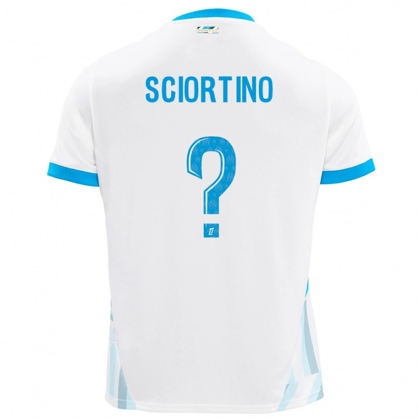 Danxen Kvinnor Paolo Sciortino #0 Vit Himmelsblå Hemmatröja Matchtröjor 2024/25 Tröjor T-Tröja