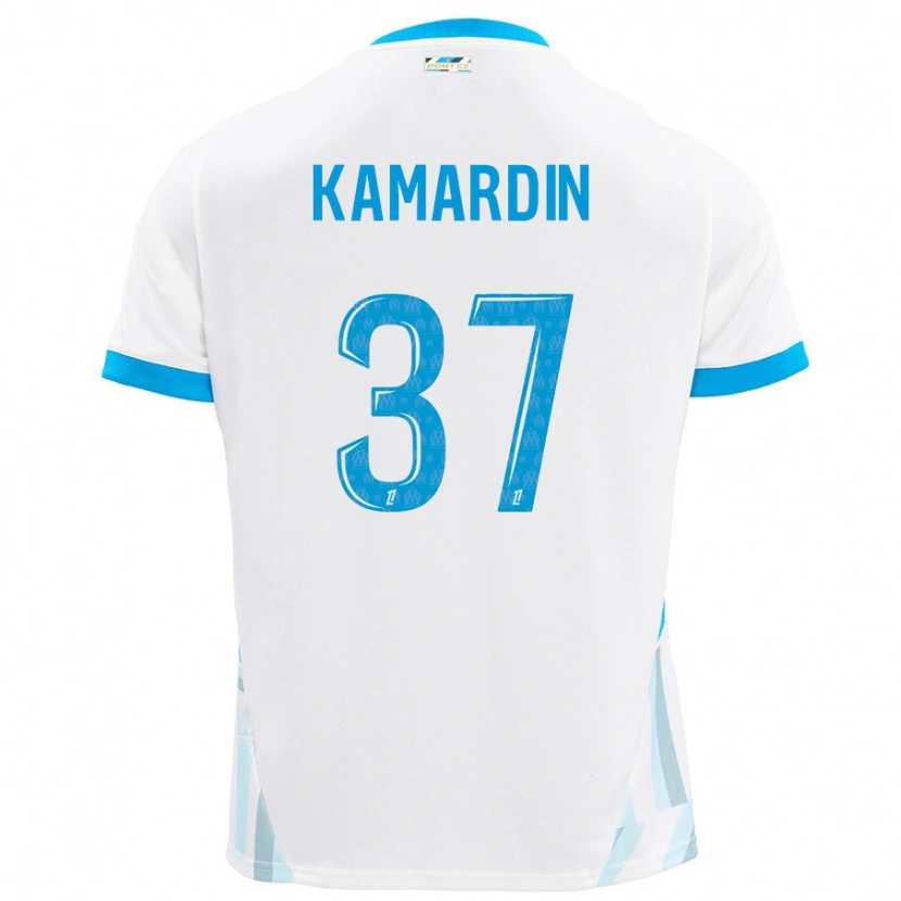 Danxen Kvinnor Aaron Kamardin #37 Vit Himmelsblå Hemmatröja Matchtröjor 2024/25 Tröjor T-Tröja