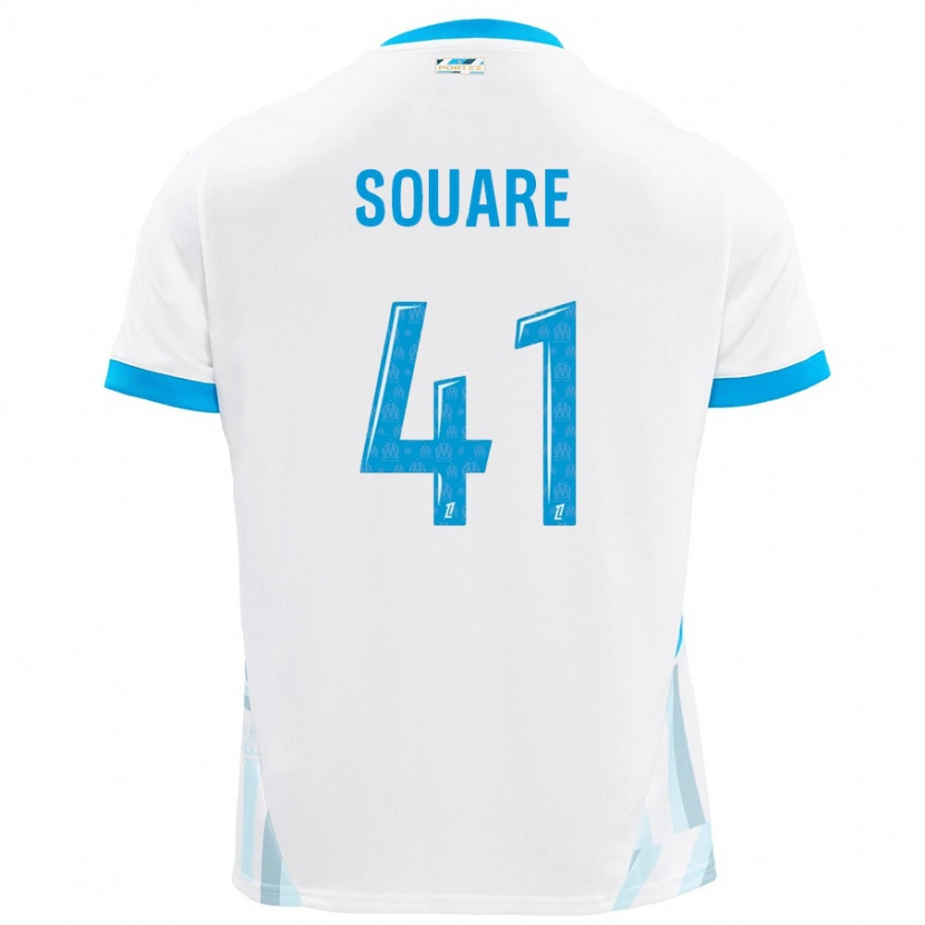 Danxen Kvinnor Cheick Souare #41 Vit Himmelsblå Hemmatröja Matchtröjor 2024/25 Tröjor T-Tröja