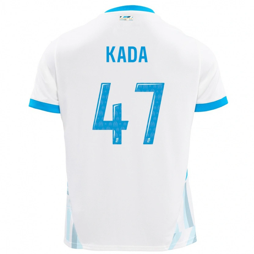 Danxen Kvinnor Joakim Kada #47 Vit Himmelsblå Hemmatröja Matchtröjor 2024/25 Tröjor T-Tröja