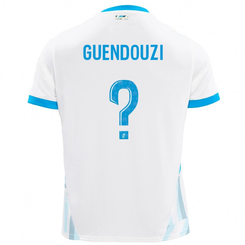 Danxen Kvinnor Milan Guendouzi #0 Vit Himmelsblå Hemmatröja Matchtröjor 2024/25 Tröjor T-Tröja