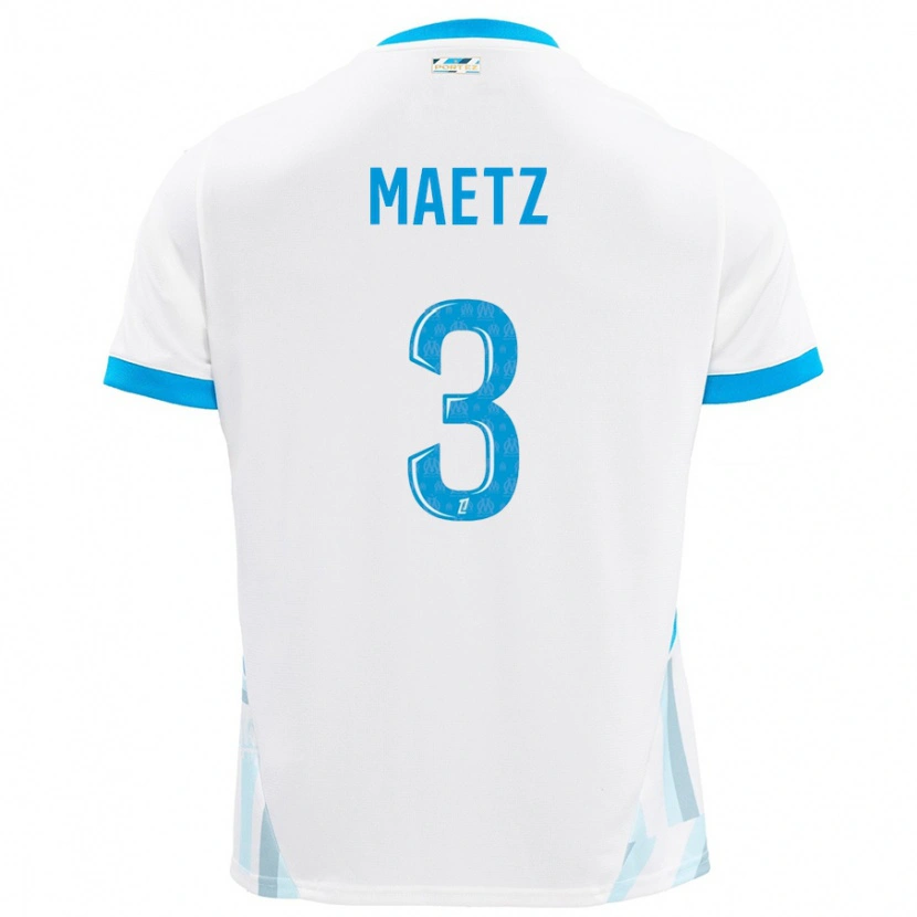 Danxen Kvinnor Agathe Maetz #3 Vit Himmelsblå Hemmatröja Matchtröjor 2024/25 Tröjor T-Tröja
