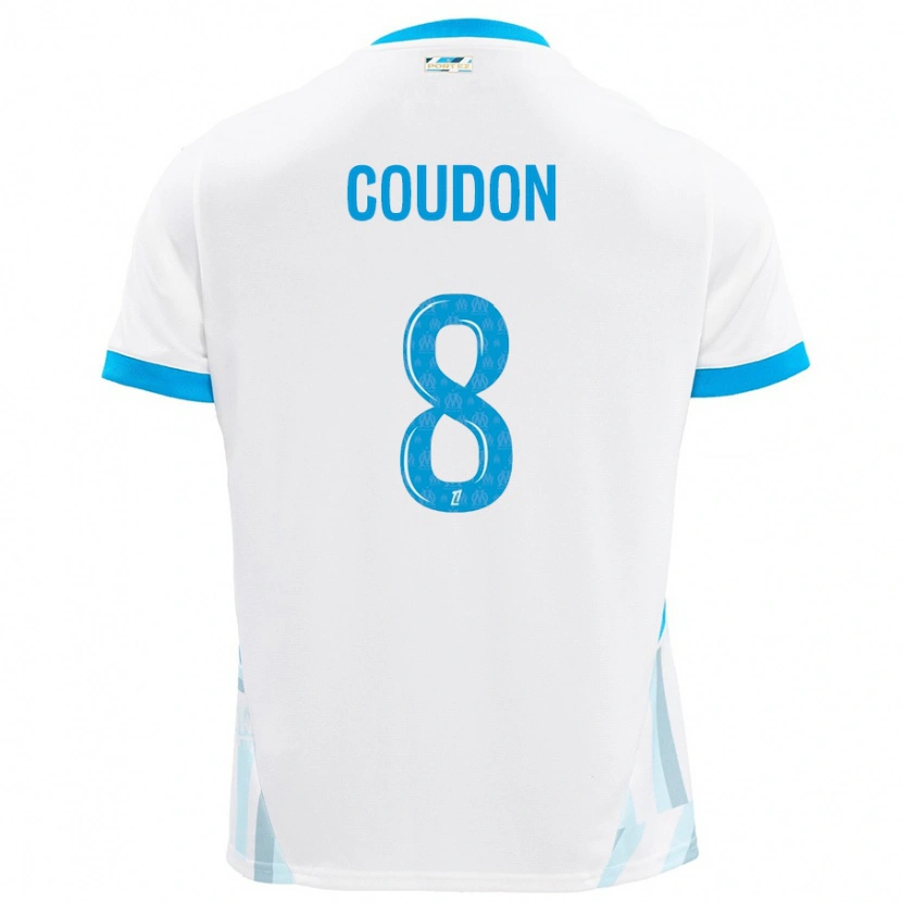 Danxen Kvinnor Marine Coudon #8 Vit Himmelsblå Hemmatröja Matchtröjor 2024/25 Tröjor T-Tröja