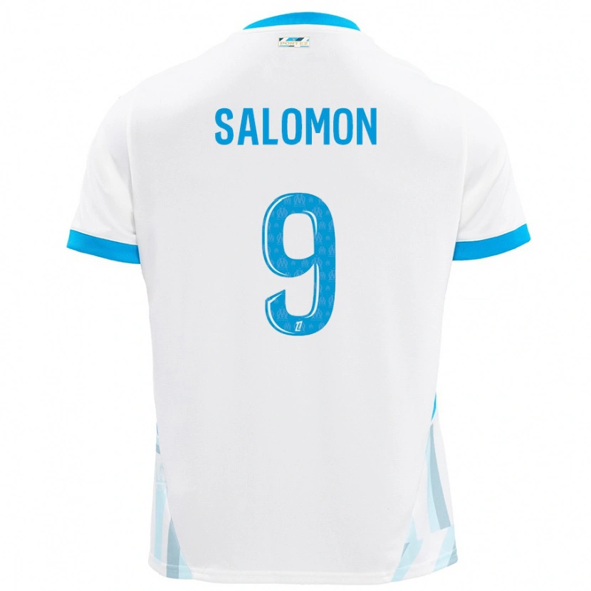 Danxen Kvinnor Maeva Salomon #9 Vit Himmelsblå Hemmatröja Matchtröjor 2024/25 Tröjor T-Tröja