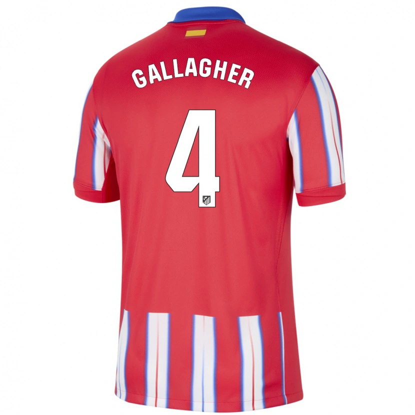 Danxen Kvinnor Conor Gallagher #4 Röd Vit Blå Hemmatröja Matchtröjor 2024/25 Tröjor T-Tröja