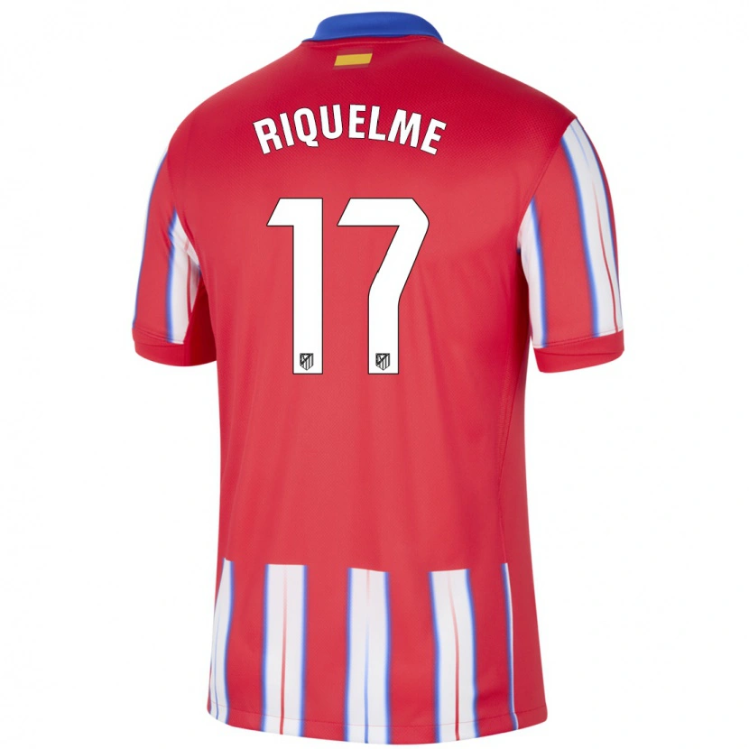 Danxen Kvinnor Rodrigo Riquelme #17 Röd Vit Blå Hemmatröja Matchtröjor 2024/25 Tröjor T-Tröja