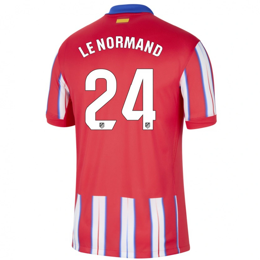 Danxen Kvinnor Robin Le Normand #24 Röd Vit Blå Hemmatröja Matchtröjor 2024/25 Tröjor T-Tröja