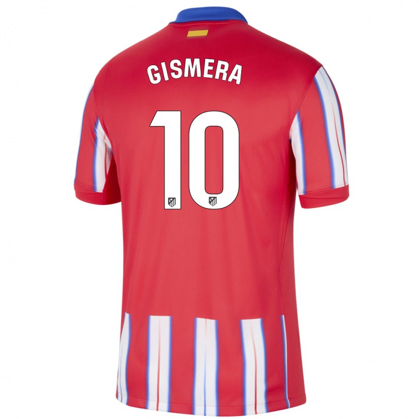 Danxen Kvinnor Aitor Gismera #10 Röd Vit Blå Hemmatröja Matchtröjor 2024/25 Tröjor T-Tröja