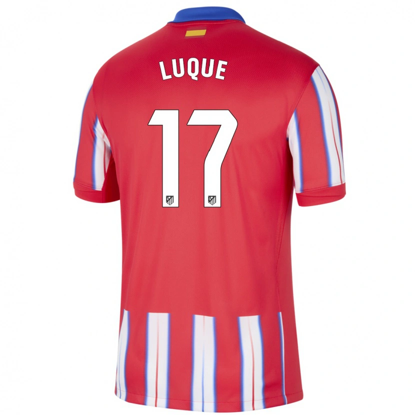 Danxen Kvinnor Iker Luque #17 Röd Vit Blå Hemmatröja Matchtröjor 2024/25 Tröjor T-Tröja