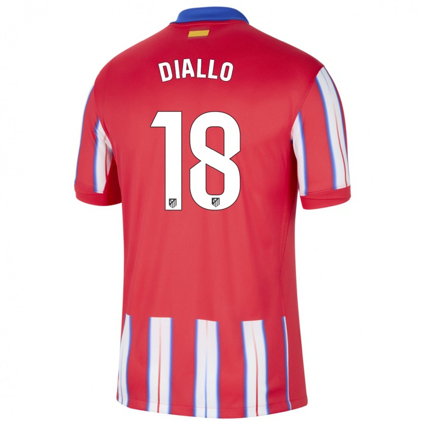 Danxen Kvinnor Selu Diallo #18 Röd Vit Blå Hemmatröja Matchtröjor 2024/25 Tröjor T-Tröja