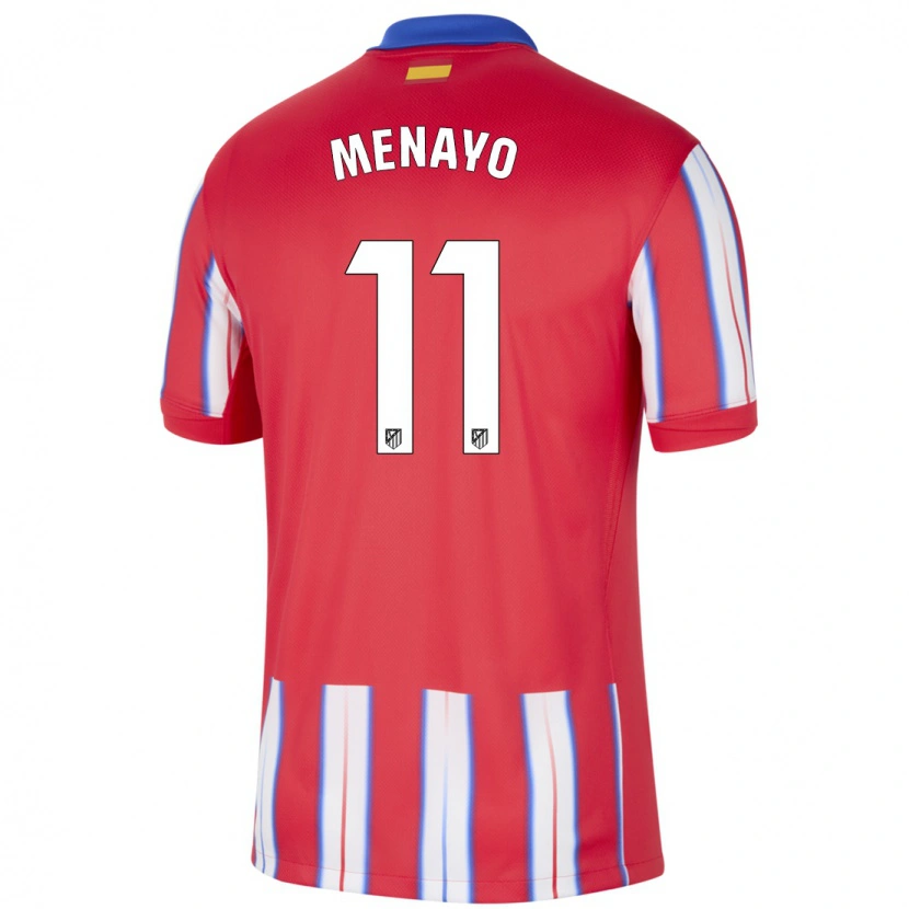Danxen Kvinnor Carmen Menayo #11 Röd Vit Blå Hemmatröja Matchtröjor 2024/25 Tröjor T-Tröja