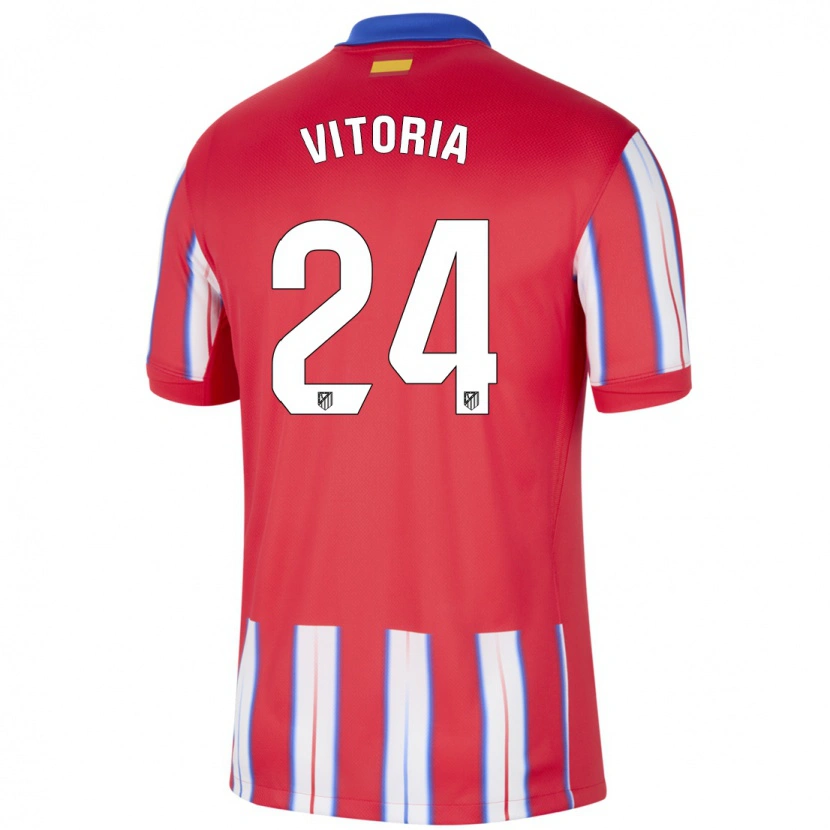 Danxen Kvinnor Ana Vitória #24 Röd Vit Blå Hemmatröja Matchtröjor 2024/25 Tröjor T-Tröja