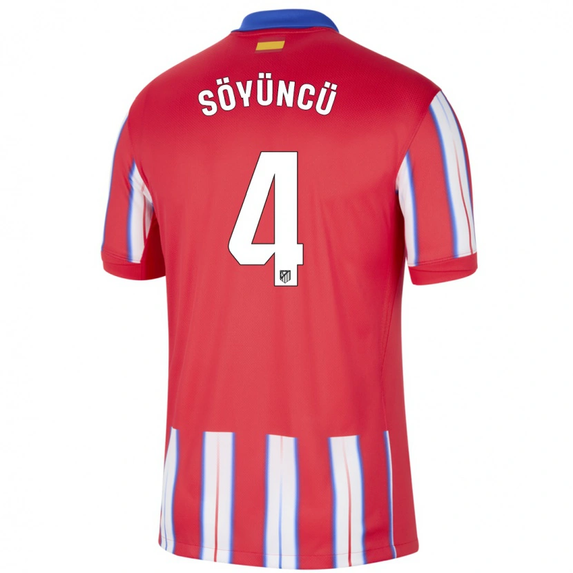 Danxen Kvinnor Caglar Söyüncü #4 Röd Vit Blå Hemmatröja Matchtröjor 2024/25 Tröjor T-Tröja