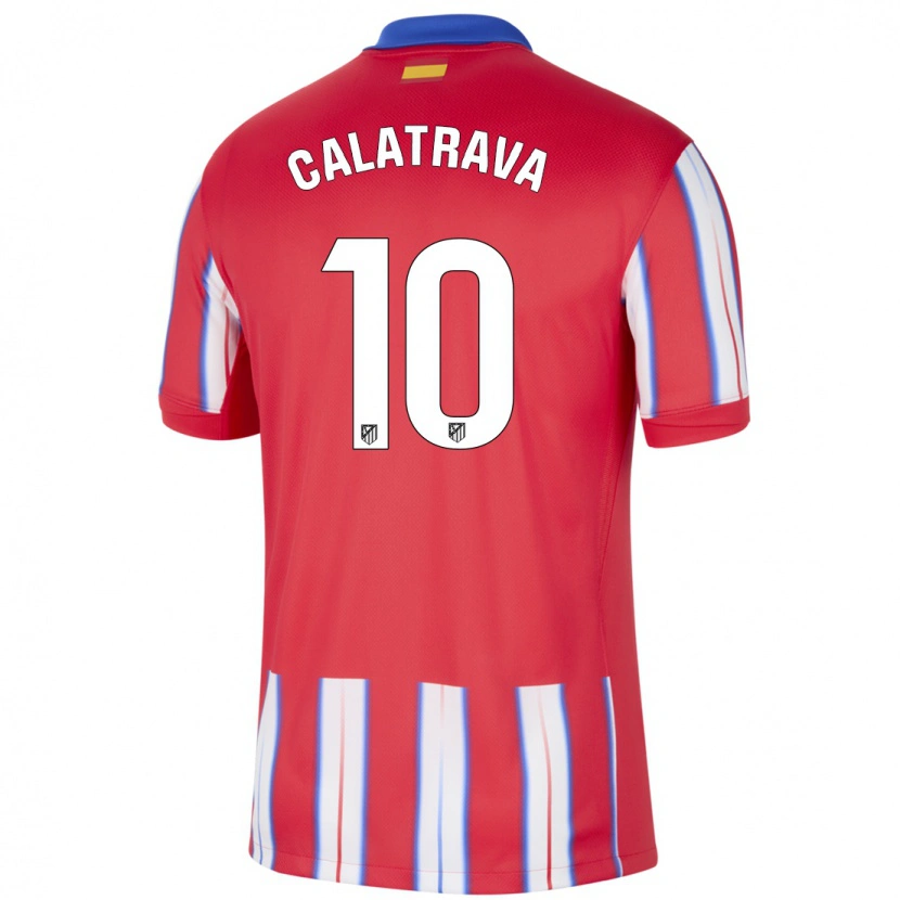 Danxen Kvinnor Álex Calatrava #10 Röd Vit Blå Hemmatröja Matchtröjor 2024/25 Tröjor T-Tröja
